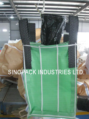 खरीदें पाउडर पैकिंग 4-पैनल बाफ़ल बैग 1000KGS 100% कुंवारी हरी पीपी कपड़े online manufacture